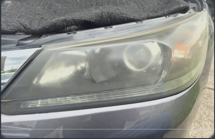 2015 Honda Accord headlight before restoration